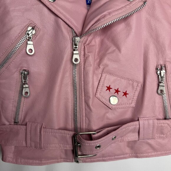 Outdoor Habitat Toddler Light Pink Moto‎ Jacket Size 2T USA Embroidered Eagle - Picture 4 of 10